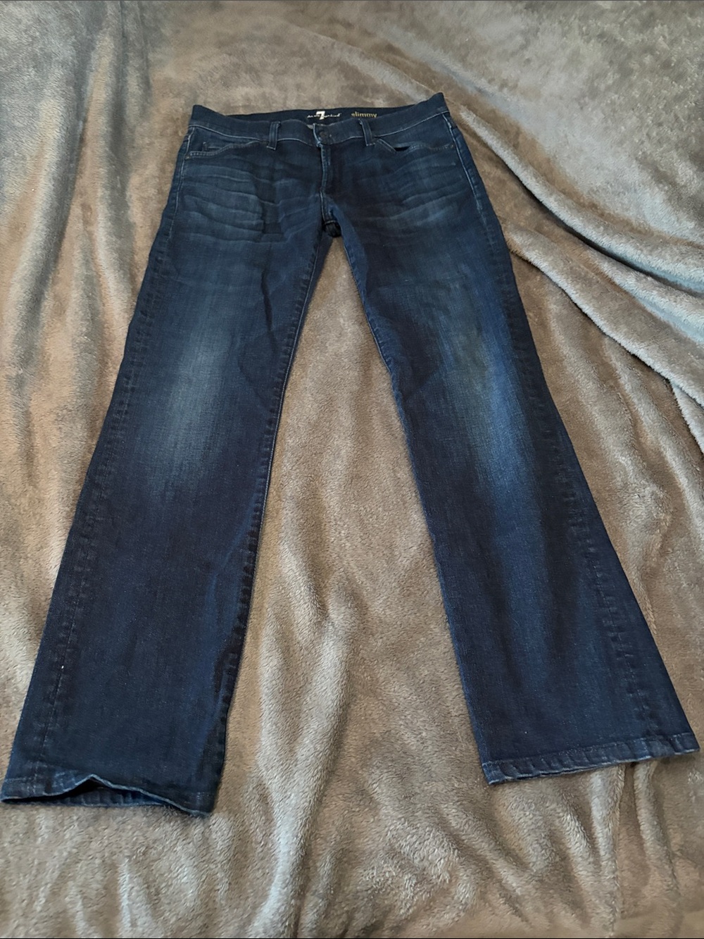 7 For All Mankind Men's Dark Indigo Bootcut Jeans